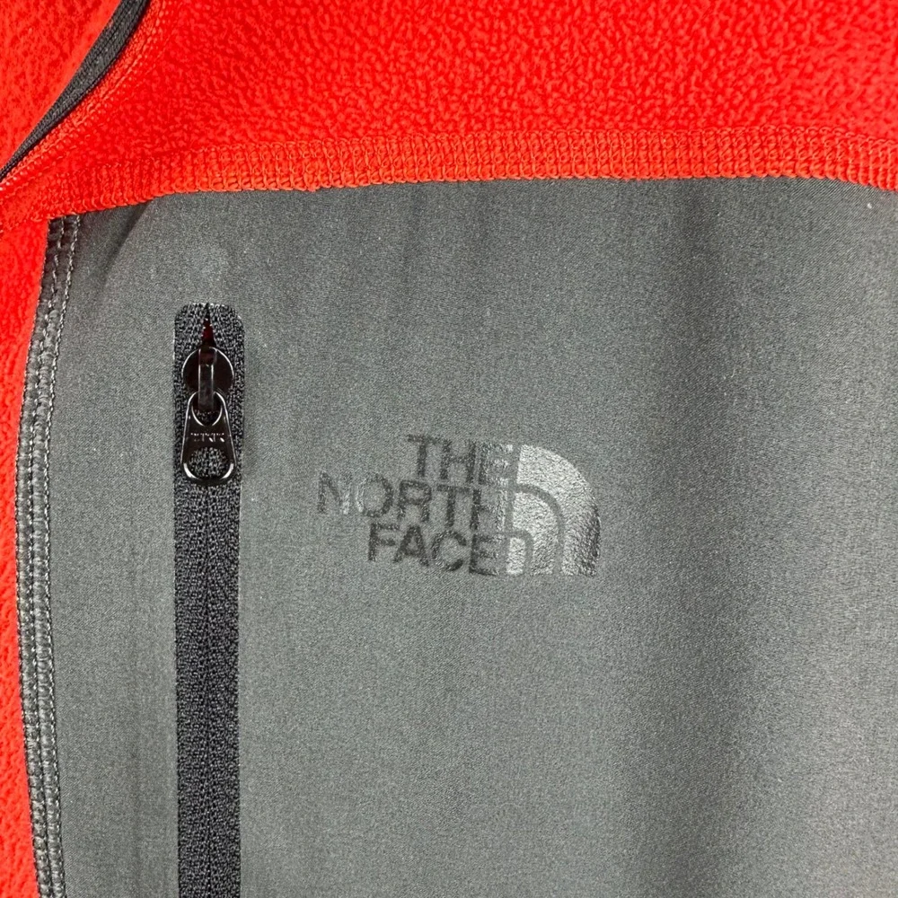The North Face TKA 100 Trinity Alps 1/4 Zip Mens Large Red Fleece Pullover A32X
